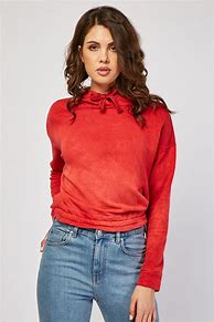 Image result for Back of Red Crop Hoodie