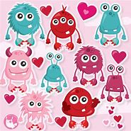 Image result for Valentine Monster Clip Art