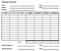 Image result for Employee Timesheet