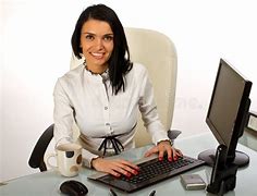 Image result for Women Sitting at Desk