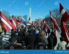 Image result for Latvian Legion Day March Protesters