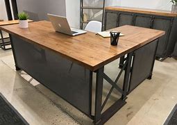 Image result for Industrial-Looking Office Desk