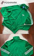 Image result for White Adidas Jacket Red Stripes
