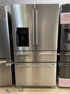 Image result for Kitchenaid 20 Cu. Ft. French Door Refrigerator In Stainless Steel, Counter Depth, Silver