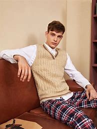 Image result for Men's Cable Knit Sweater Vest