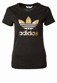 Image result for Adidas Black Shirt with Gold Lines On Shoulders