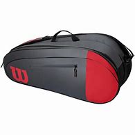 Image result for Wilson Team 6 Pack Tennis Bag - Black/Red
