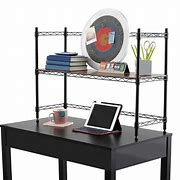 Image result for Hon Metal Desk with Hutch and Accessories