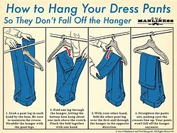 Image result for How to Hang Suit Jacket and Pants
