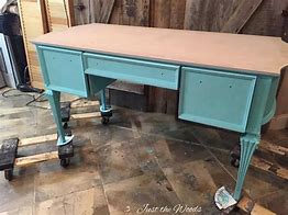 Image result for Brown Glaze Over a Turquoise Desk