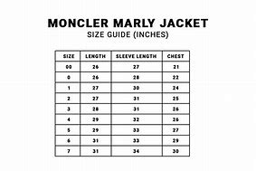 Image result for Moncler Size Chart