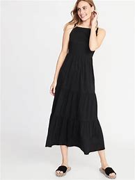 Image result for Old Navy Women's Fit & Flare Tiered Seersucker All-Day Maxi Dress - White - Tall Size M