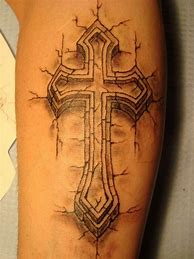 Image result for Stone Cross Tattoo with Wings