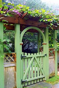 Image result for Wooden Garden Gate Door