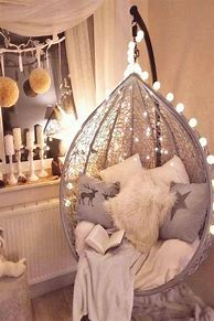 Image result for Aesthetic Bedroom with Hanging Chair