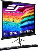 Image result for Elite Screens Tripod Series, 100-INCH 4:3, Adjustable Multi Aspect Ratio Portable Indoor Outdoor Projector Screen, 8K / 4K Ultra HD 3D Ready, 2-YEAR