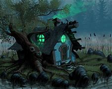 Image result for Cartoon Witch Hut