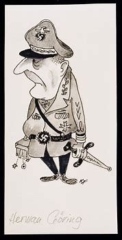 Image result for Hermann Goering Drawing Cartoon