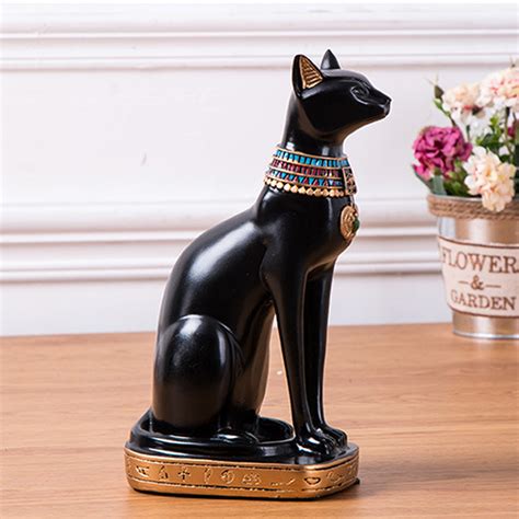 Vintage Egyptian Retro Bastet Goddess Cat Pharaoh Figurine Statue  