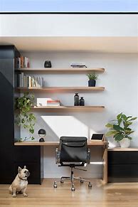 Image result for Adjustable Office Desk with Shelves