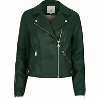 Image result for Green Faux Leather Biker Jacket