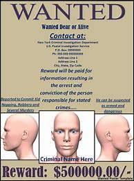 Image result for FBI Most Wanted Plain Template Free