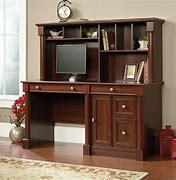 Image result for Oval Computer Desk with Hutch