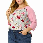 Image result for Floral Print Tee Shirts for Women