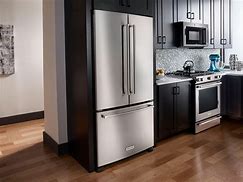 Image result for Kitchenaid 25.8 Cu. Ft. French Door Refrigerator In Stainless Steel With Platinum Interior, Silver