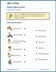 Image result for 5th Grade Science Force and Motion Worksheets