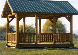 Image result for Timber Logs for Patio Shelter
