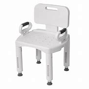 Image result for Drive Medical Bathroom Safety Shower Tub Bench Chair With Back, Gray