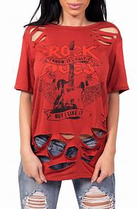 Image result for Distressed Rock Shirts