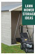 Image result for Lawn Mower Storage Ideas