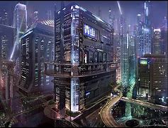 Image result for Sci-Fi City Concept
