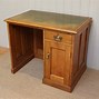 Image result for Antique Oak Single Pedestal Flat Top Desk