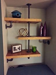 Image result for Industrial Pipe Shelves