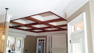 Image result for Faux Wood Coffered Ceiling
