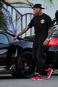 Image result for Chris Brown Wearing Red Shoes
