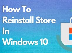 Image result for Reinstall Windows Store