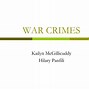 Image result for War Crimes List