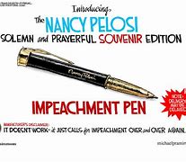Image result for Pelosi and 30 Gold Pens