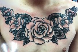 Image result for Rose Chest Tattoo