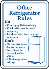 Image result for Keep Refrigerator Clean Sign