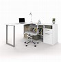 Image result for L-shaped Desk All White