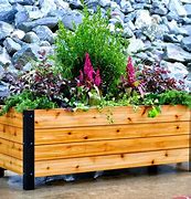 Image result for Wooden Planter Box Front View