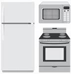 Image result for White Kitchen with Retro Appliances