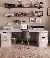 Image result for Cute Office Desk Ideas Black and Grey with Plants