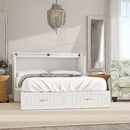 Image result for Wayfair Violetta Queen Storage Murphy Bed W/ Mattress Wood In Gray, Size 47.0 H X 67.0 W X 79.0 D In