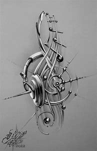 Image result for Music Tattoo Sketches